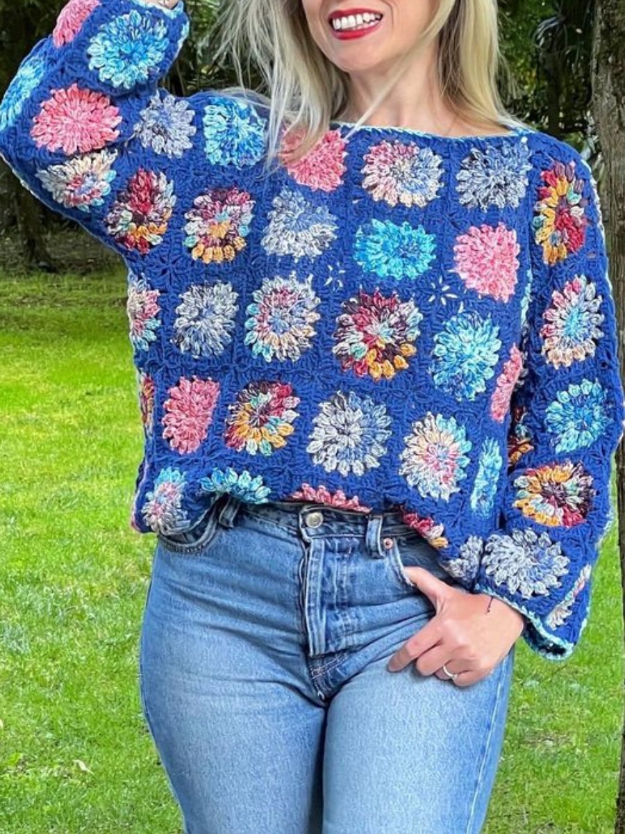 Hand Knit Daisy Sweater