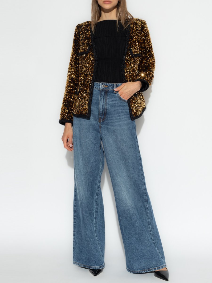 Sequined Cropped Jacket