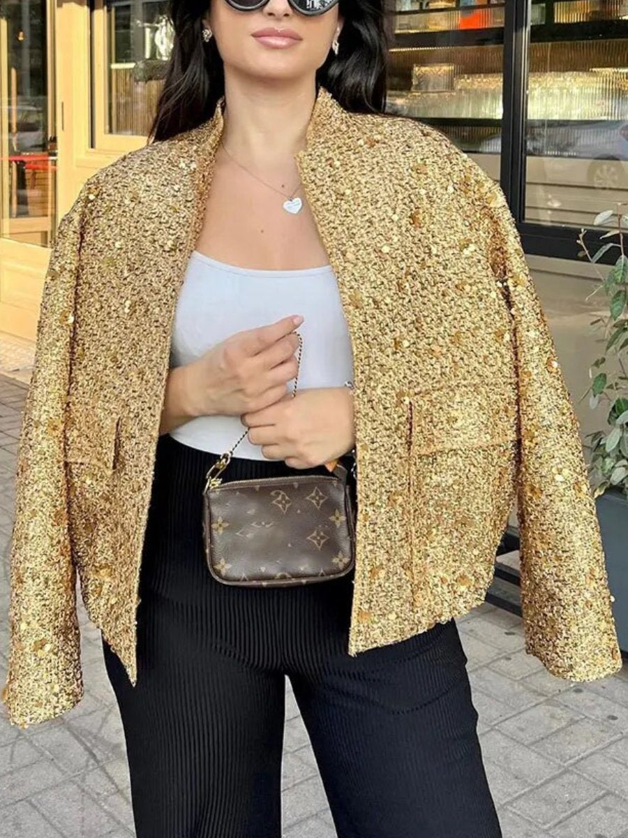 Shinny Gold Sequin Jacket