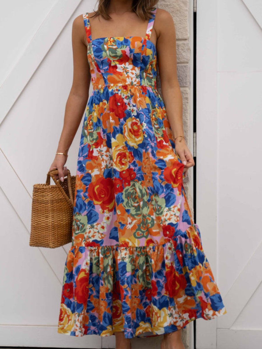 Sunday Beach Multicolor Maxi Dress