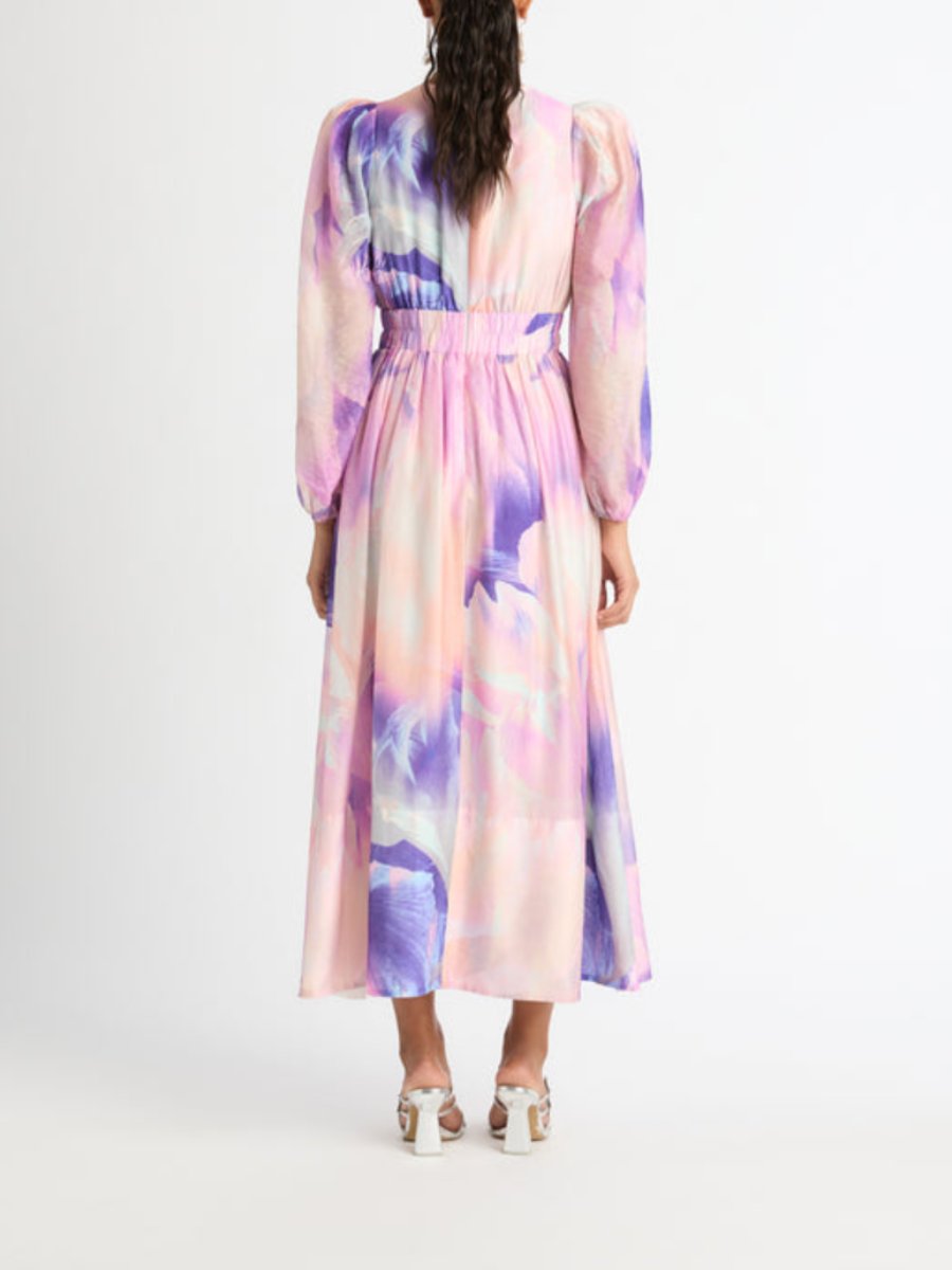 Lilacs Enchanted Long Sleeves Maxi Dress