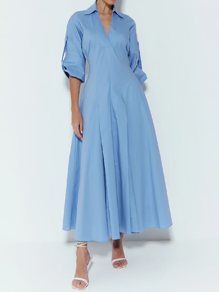 Demure A-line Maxi Dress With Pockets