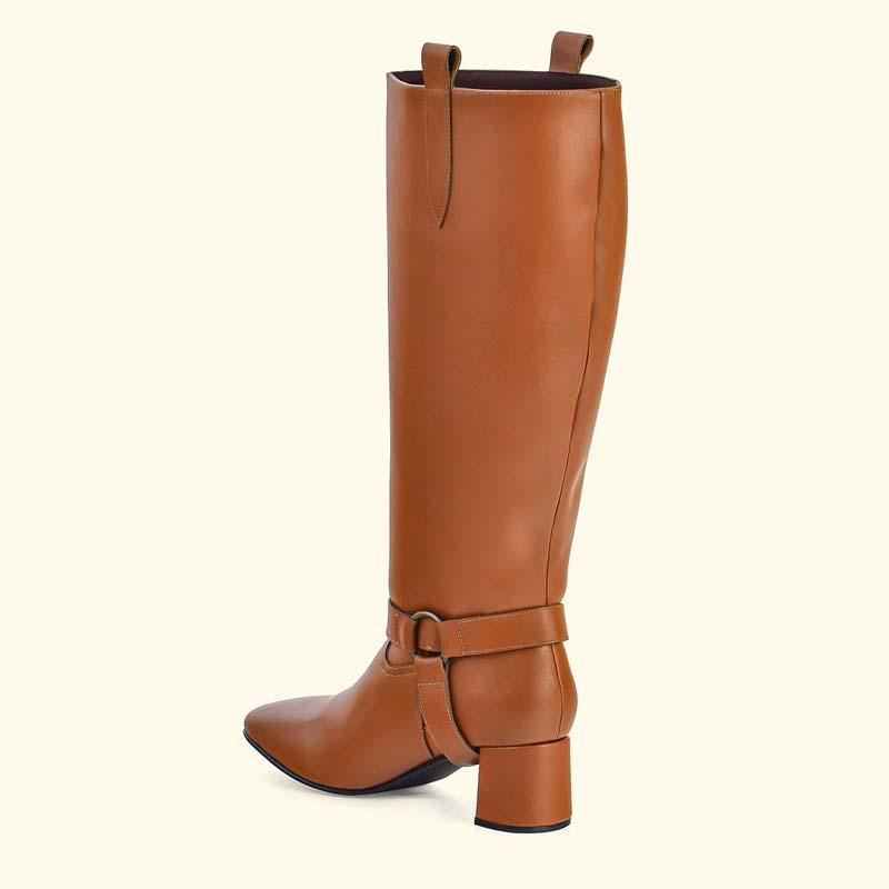 Women 2in1 Calf-Length Leather Finish Detachable Ankle-Knee Boots