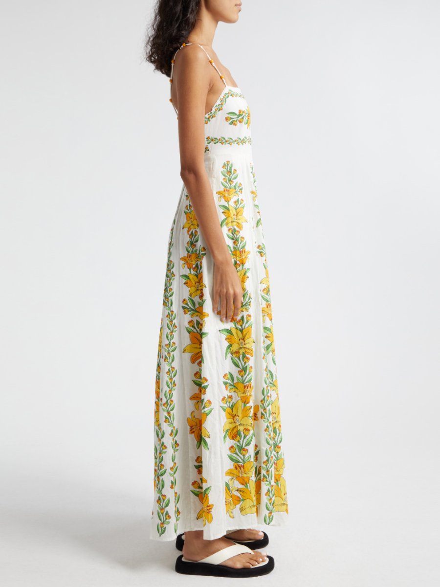 Tropical Lightness Cotton Maxi Dress