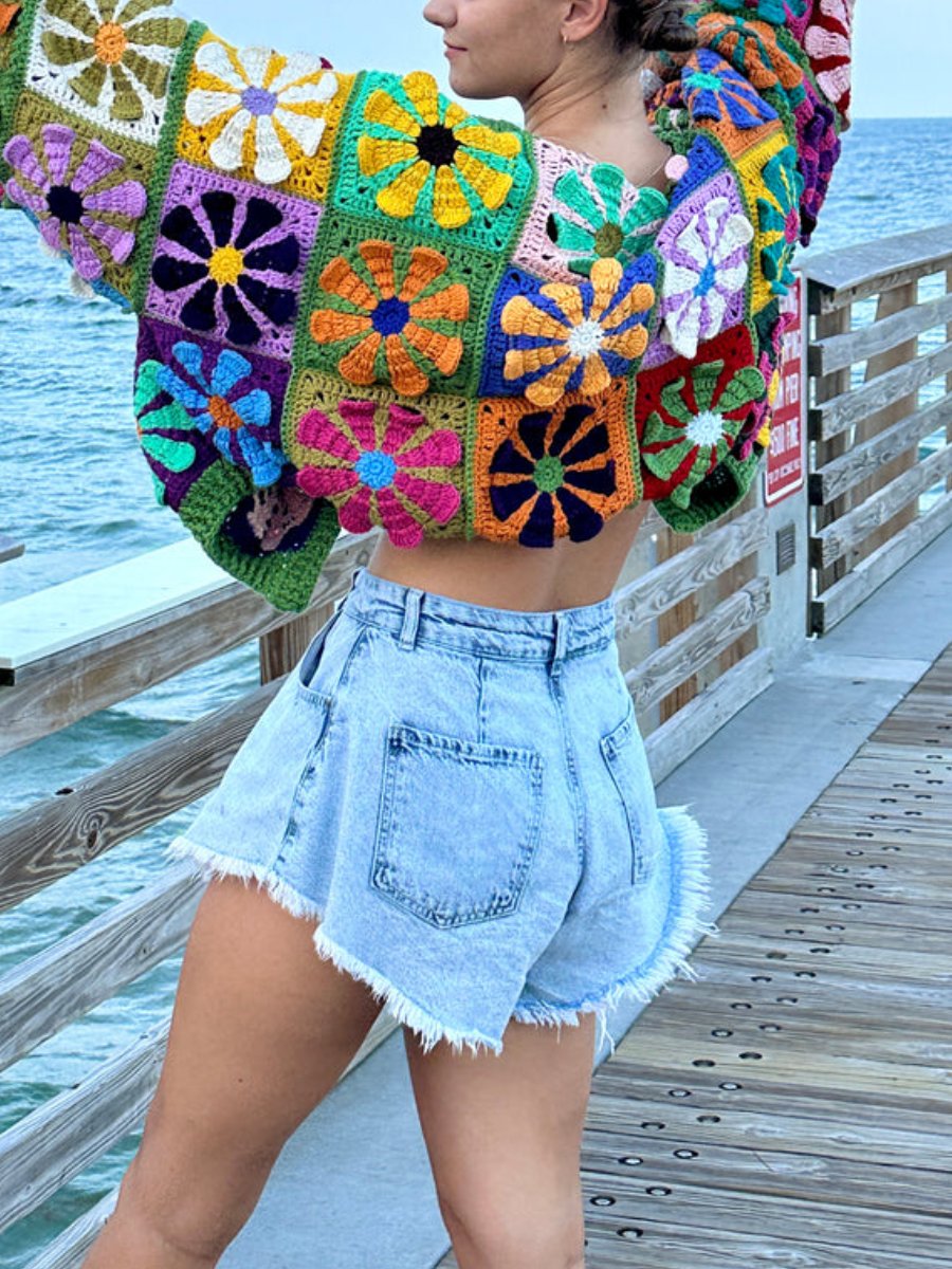 Crochet Daisy Cardigan