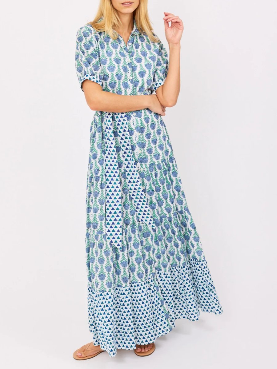 Blue Tulip Short Sleeve Maxi Dress