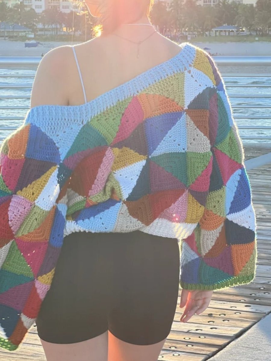 Crochet Geometry Kaleidoscope Cardigan