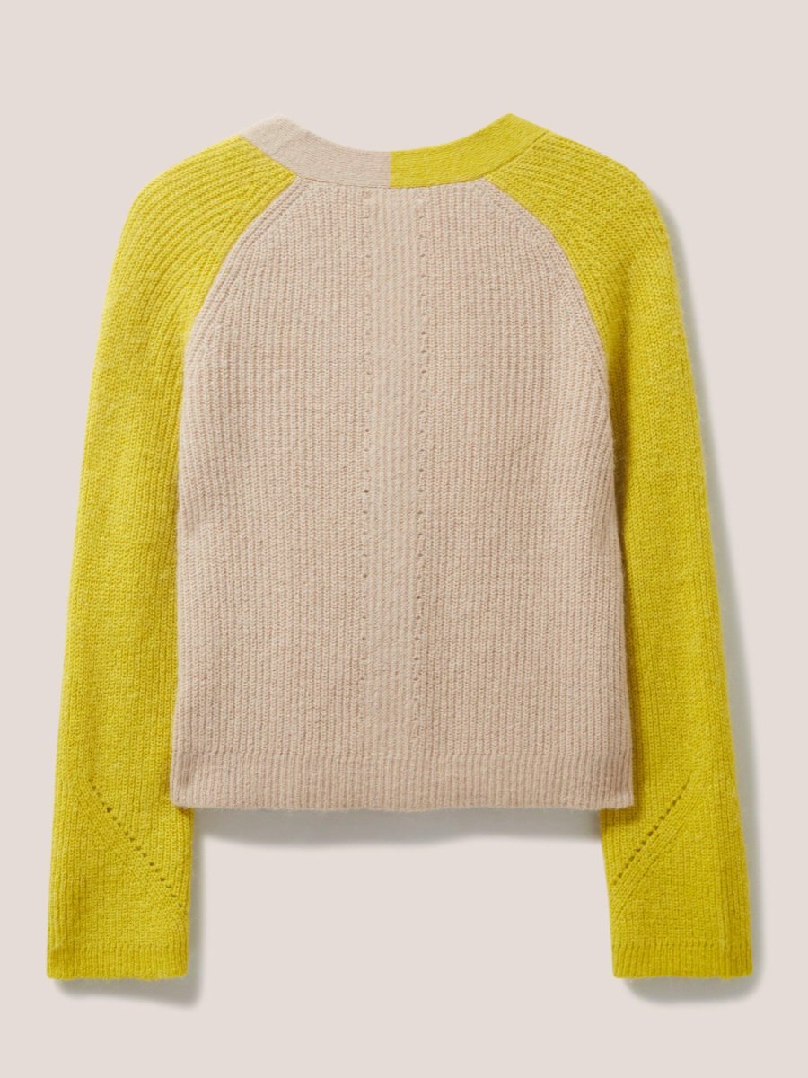 Knitted Yellow Cardigan