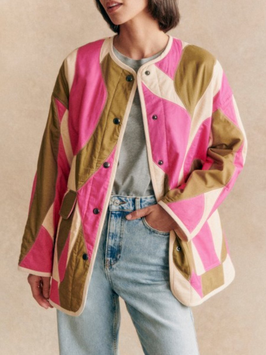 Patchwork Color Clash Jacket