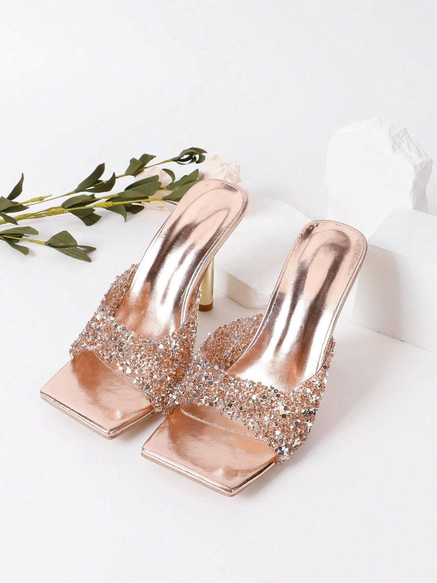 High Heel Shiny Rhinestones Sandals