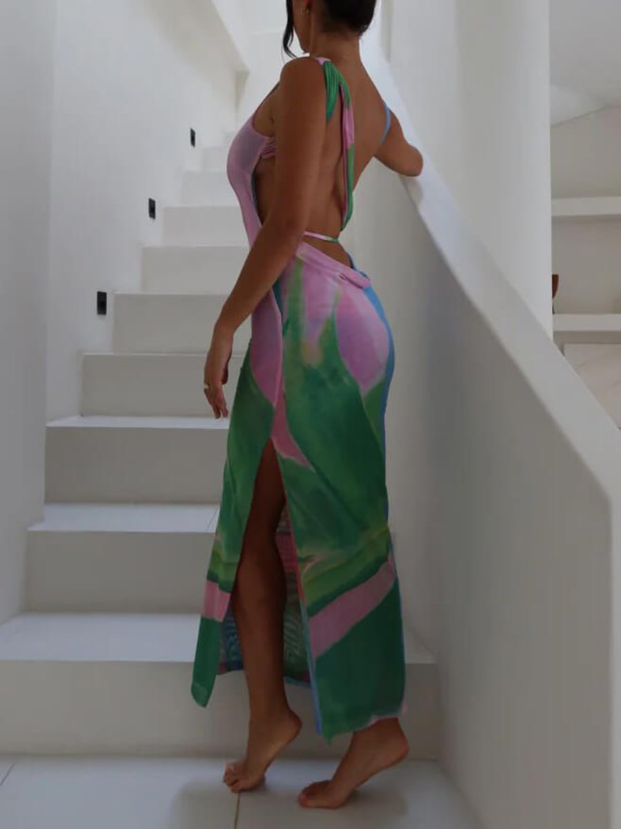 Sexy Backless Sleeveless Midi Dress