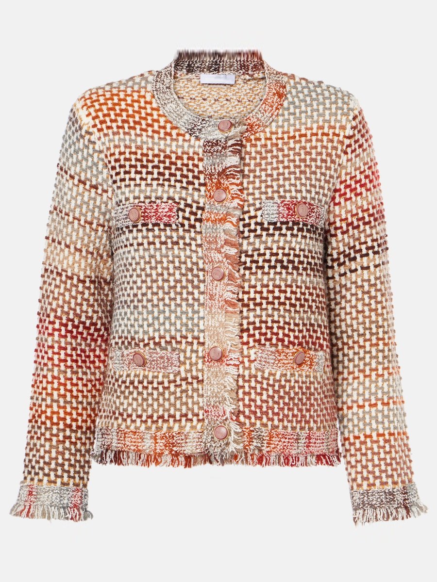 Multicolour Tweed Knit Jacket