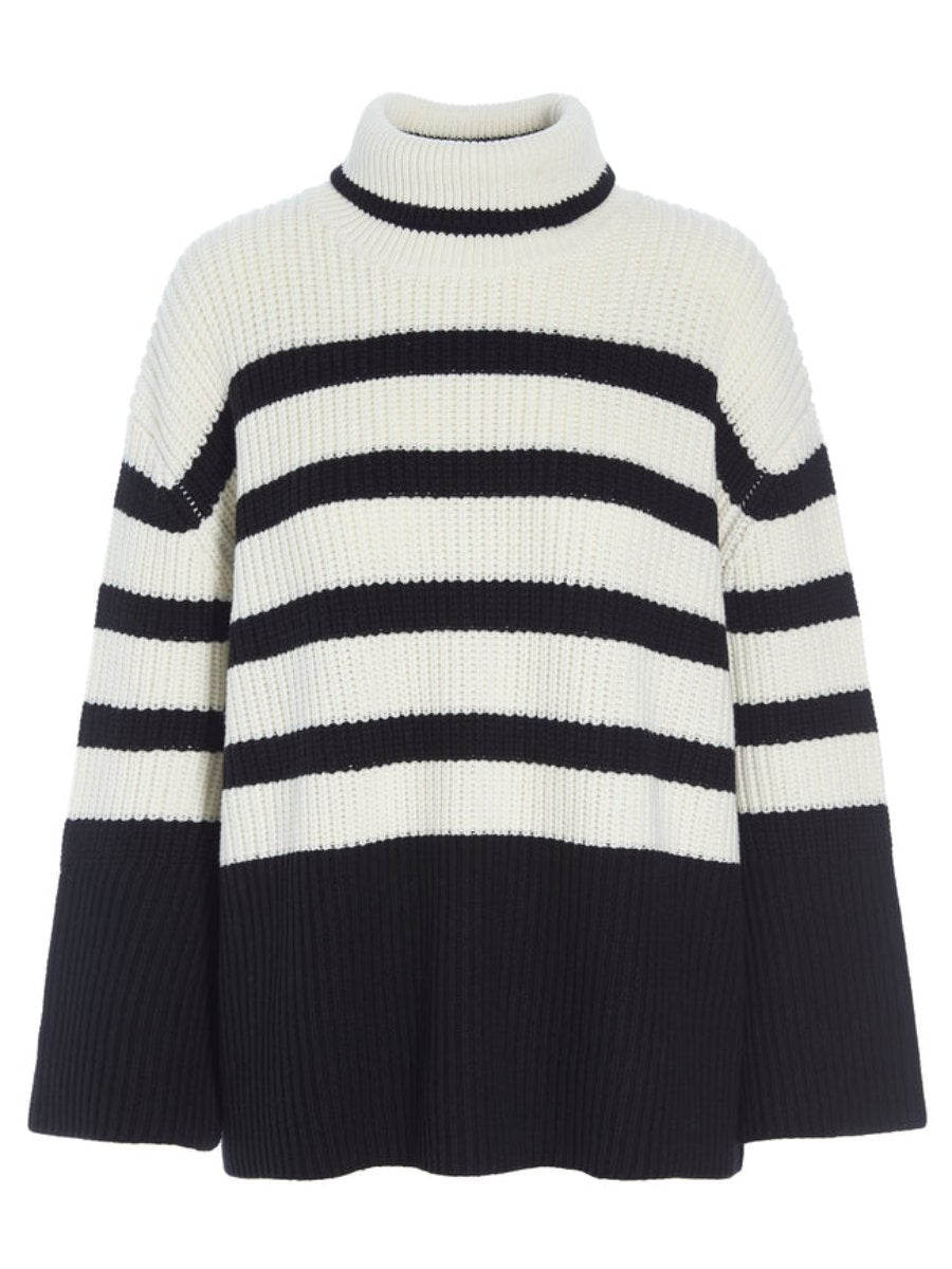 Oversized High-Neck Milk Sweater