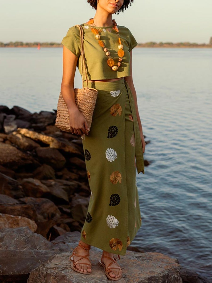 Olive Green Two Piece Set