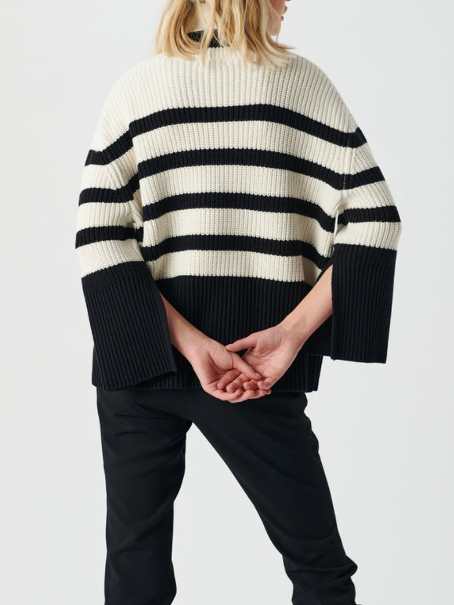 Oversized High-Neck Milk Sweater