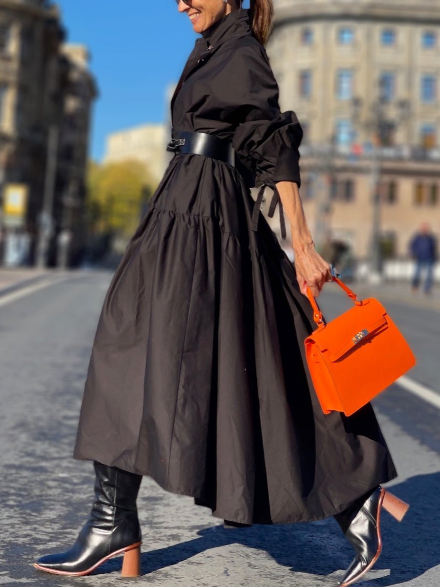 Black Shirt Maxi Dress