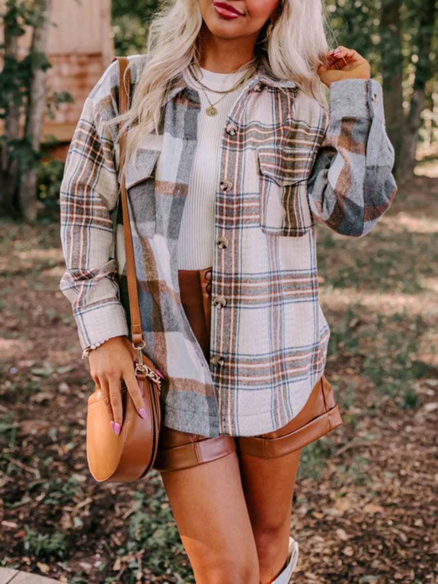 Grey Plaid Jacket