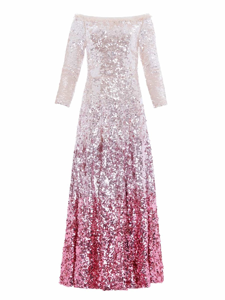 Shadow Sequin Maxi Dress