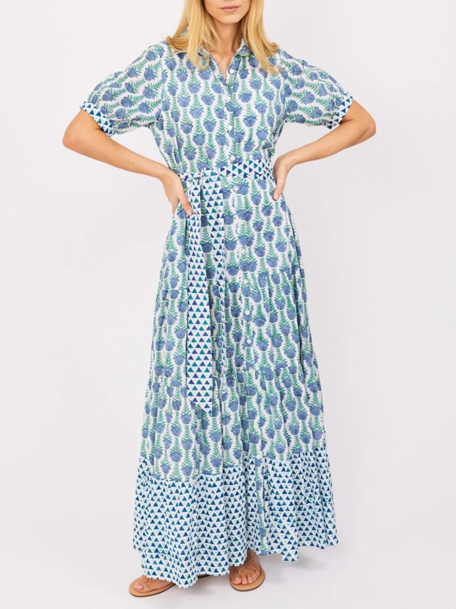 Blue Tulip Short Sleeve Maxi Dress