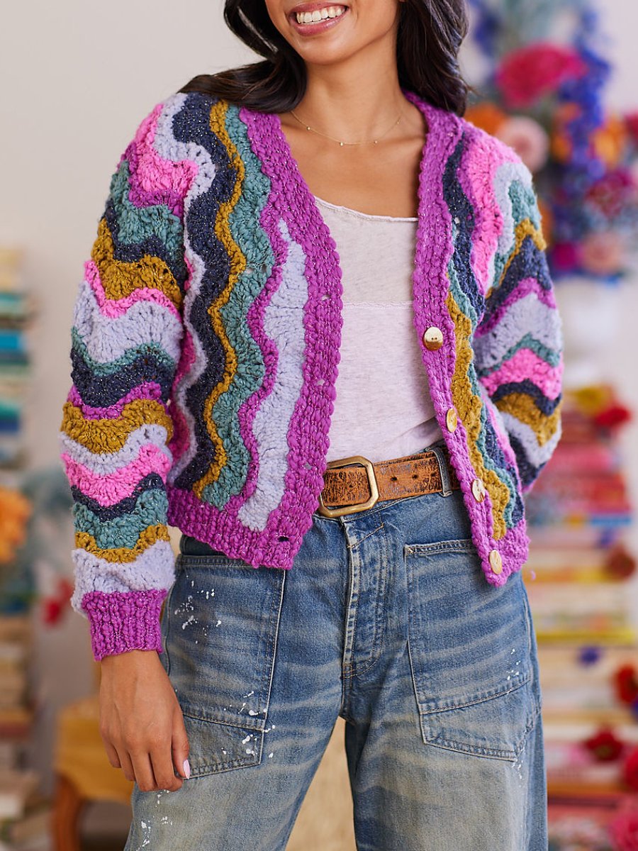 Wild Color Knit Cardigan