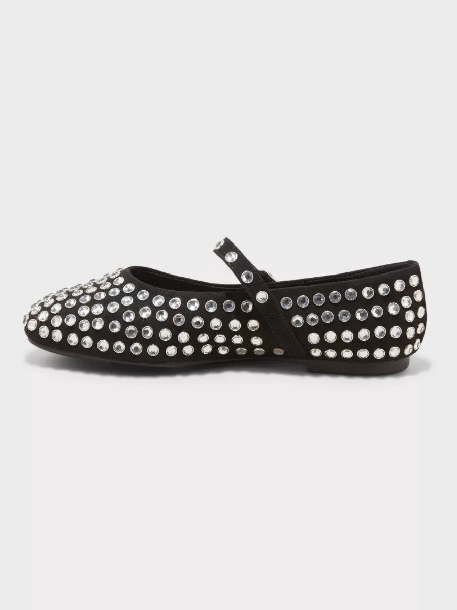 Rhinestone Mary Jane Ballet Flats