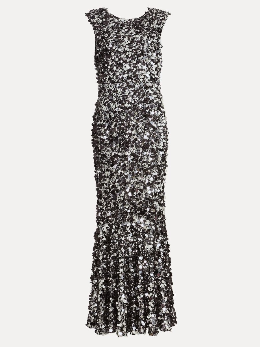 Sleeveless Sequin Maxi Dress