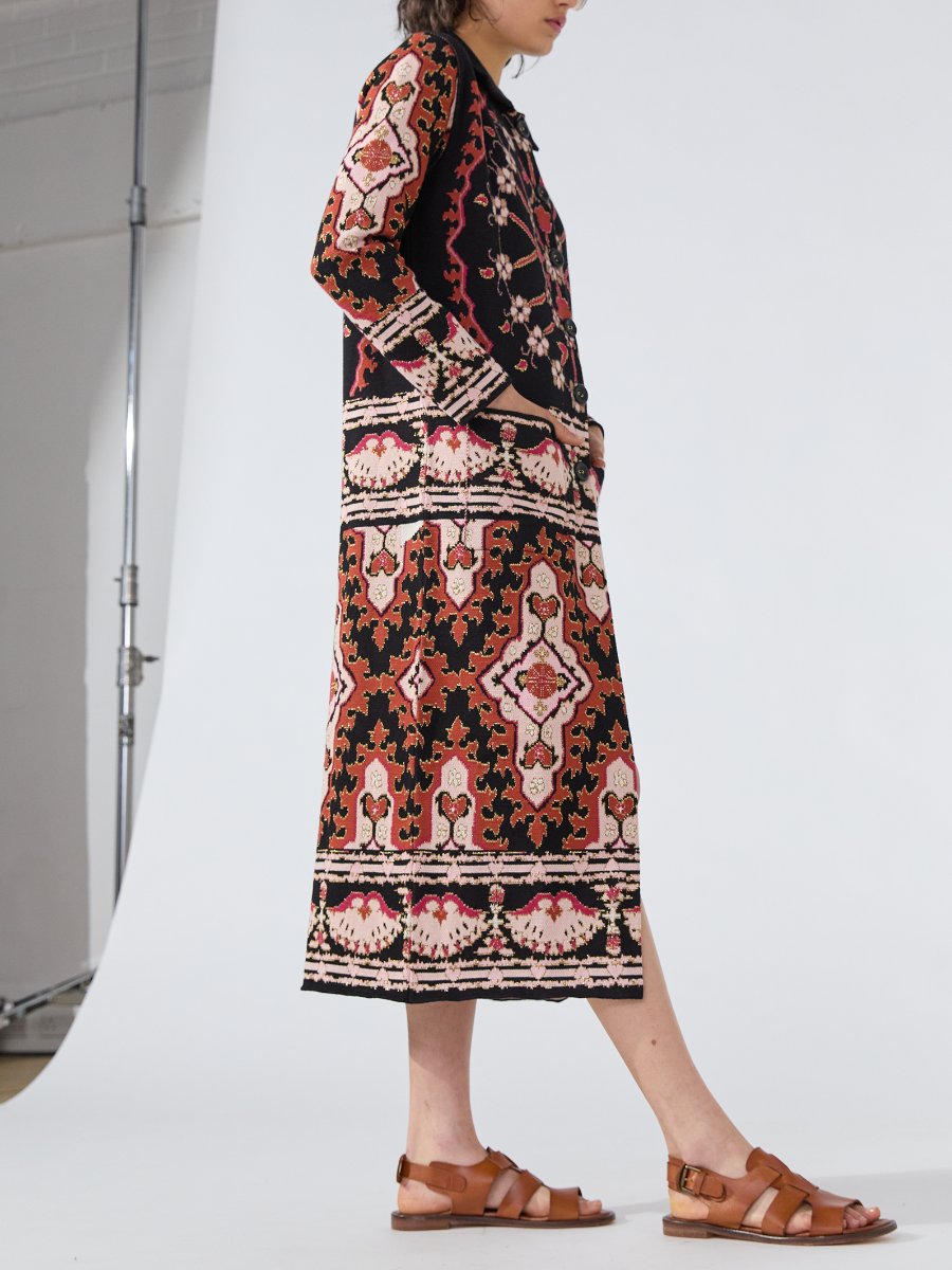 Dylan Cotton Jacquard Coat