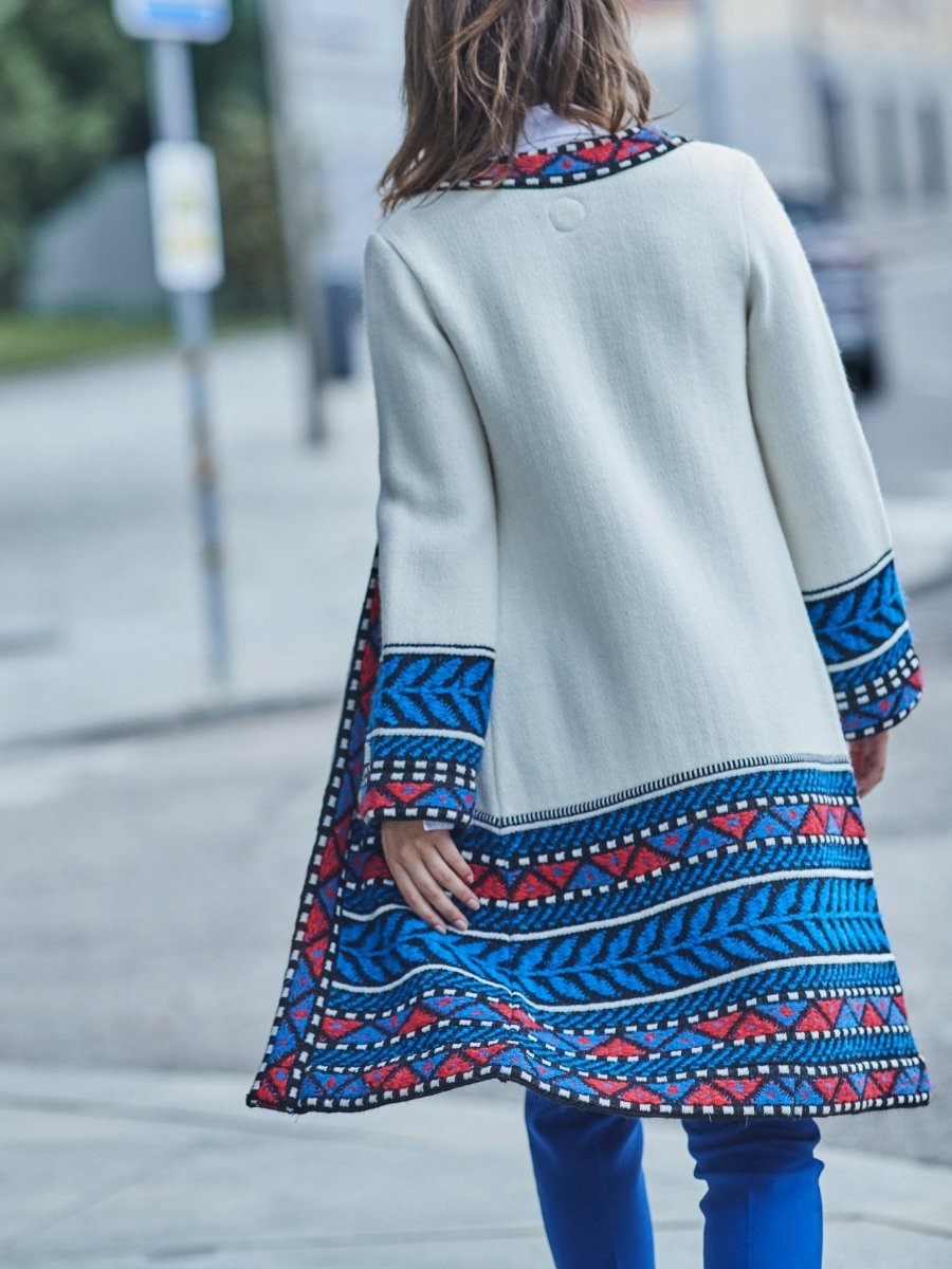 Folk Printed Long Coat