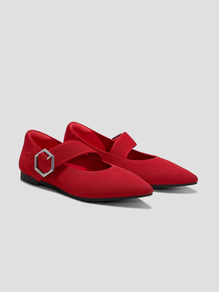 Pointed-Toe Mary-Jane Flats