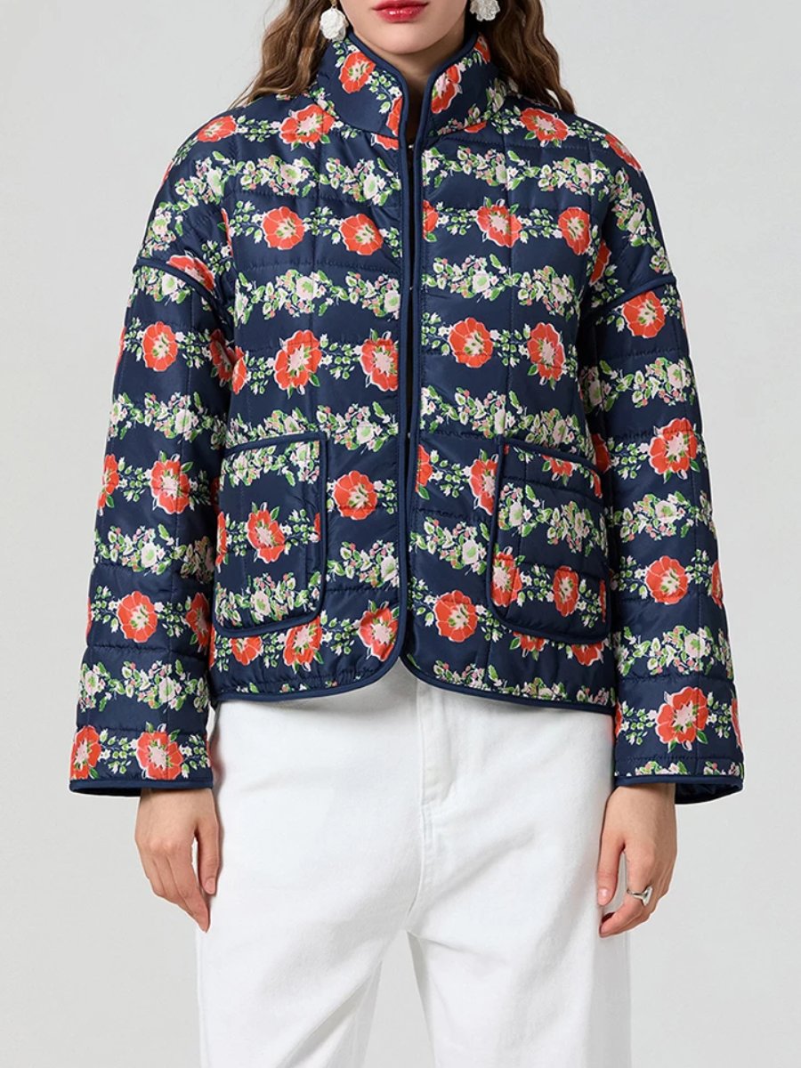 Floral Harmony Quilted Jacket