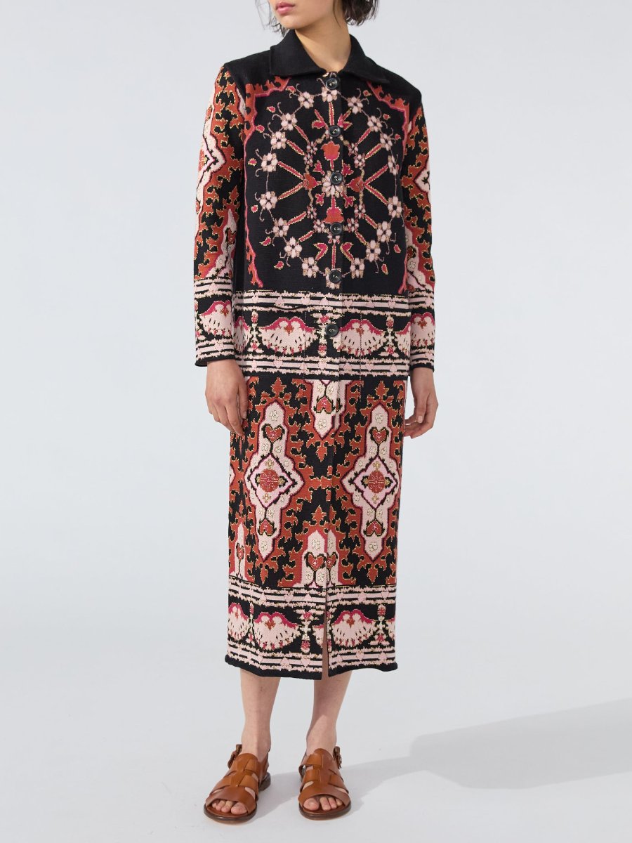 Dylan Cotton Jacquard Coat