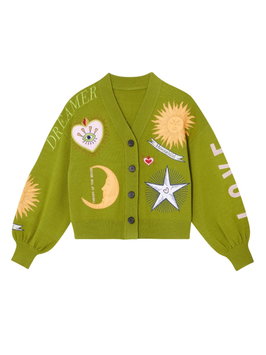 Green Mystical Knit Cardigan