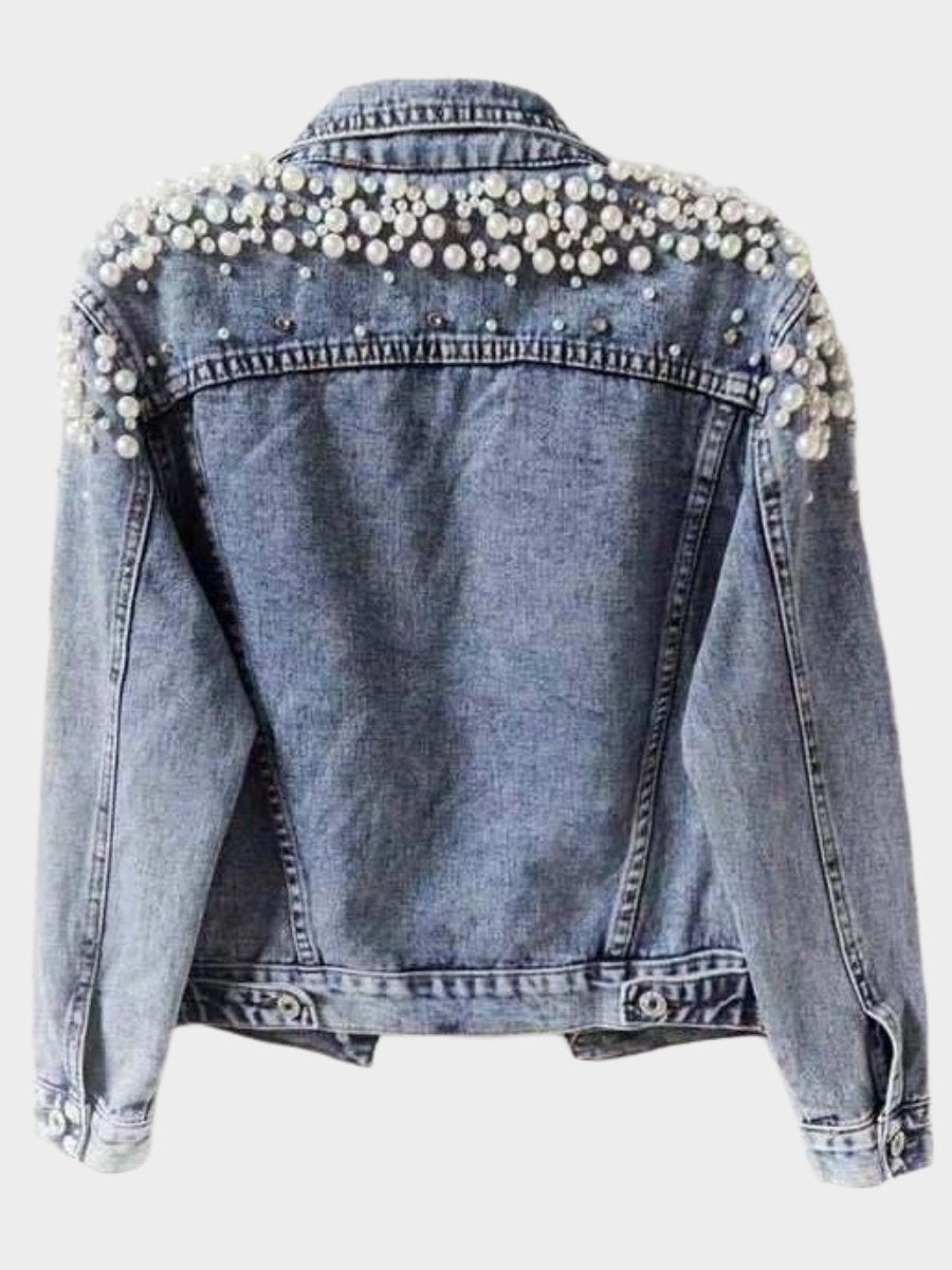 Heavy Beaded Denim Jacket