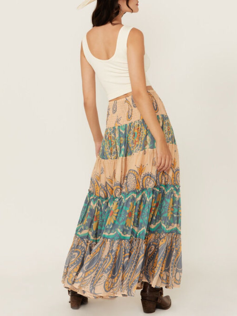 Floral Print Maxi Skirt