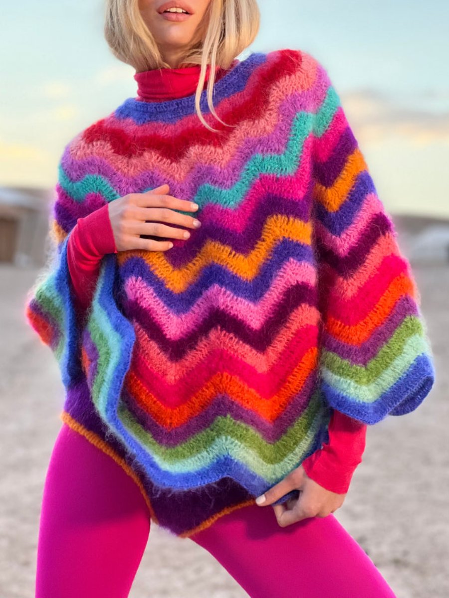 Wave Mohair Multicolor Sweater