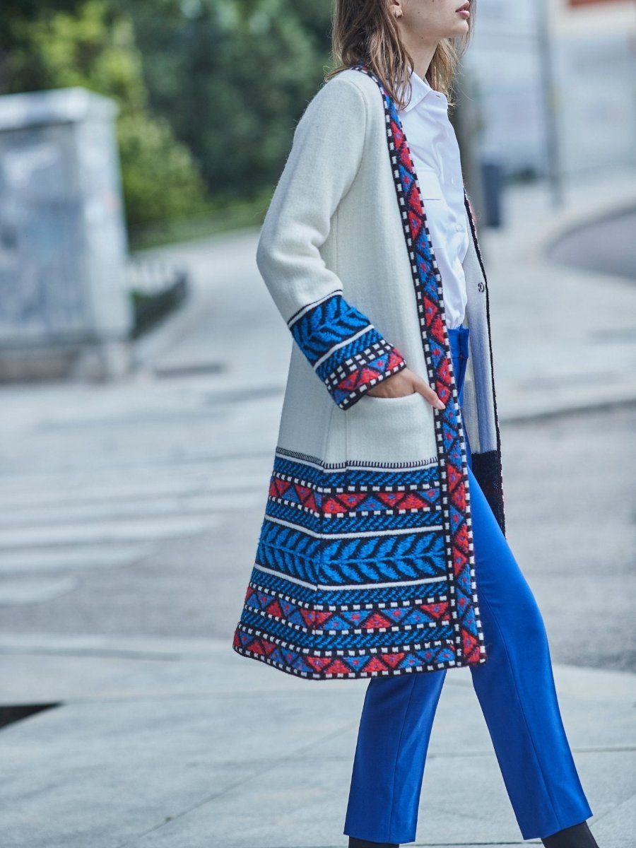 Folk Printed Long Coat