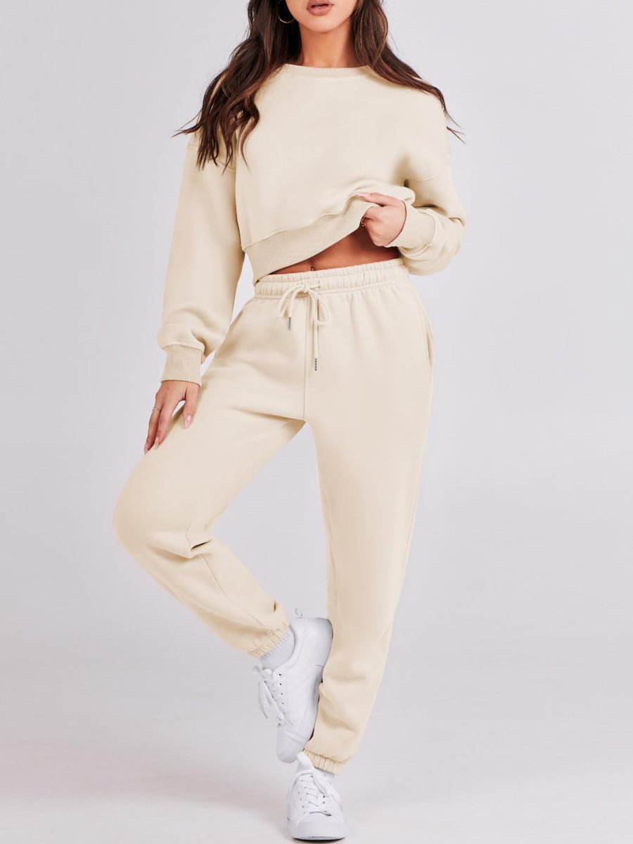 Classic Khaki Cozy Two Piece Set