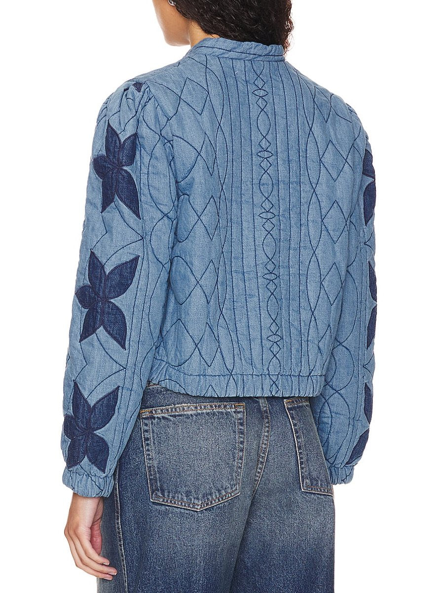 Quinn Quilted Indigo Floral Jacket