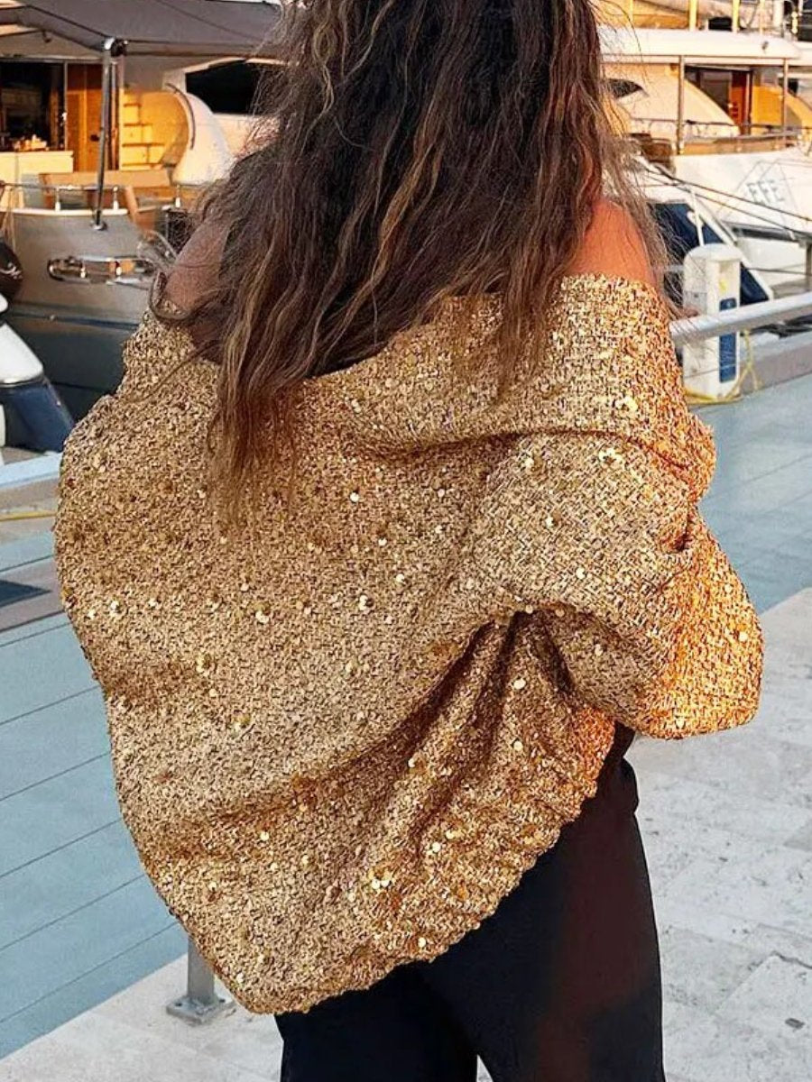 Shinny Gold Sequin Jacket