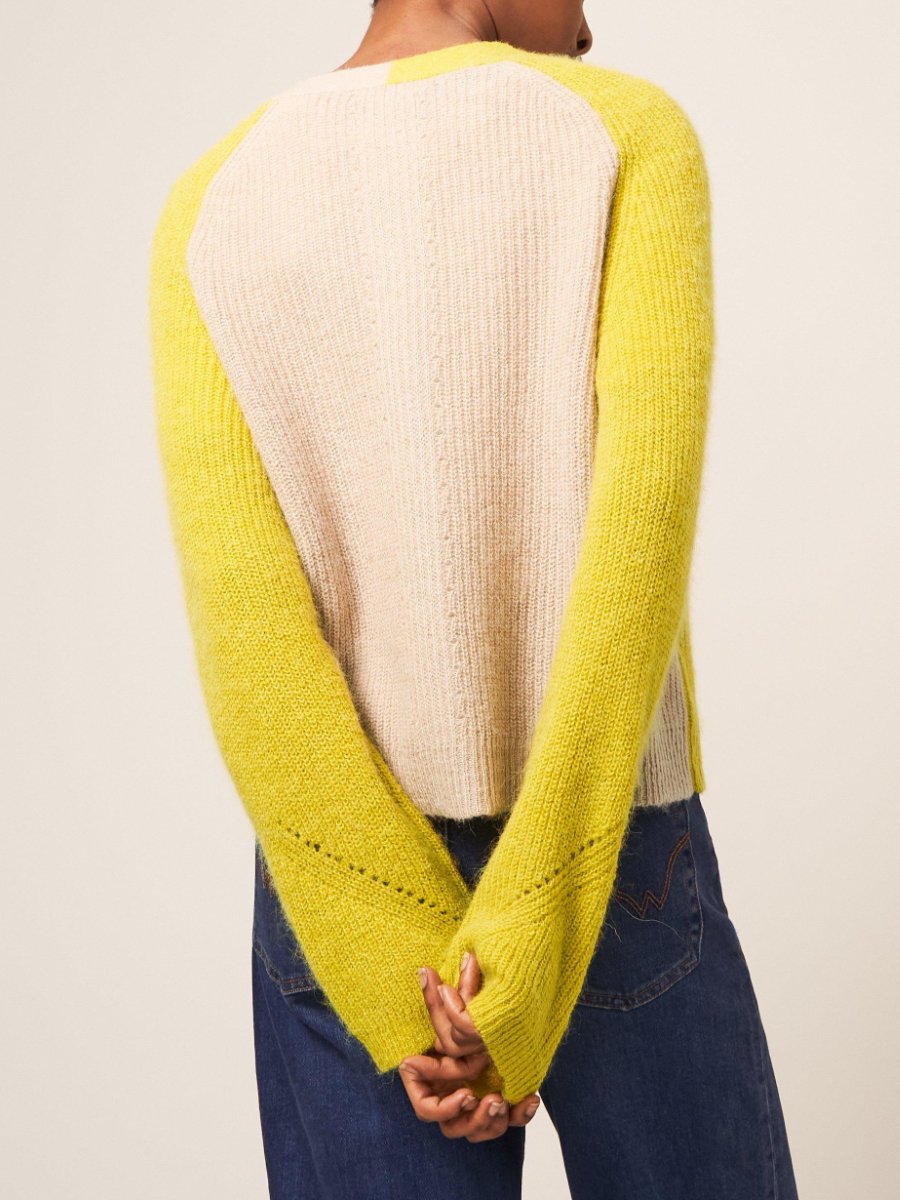 Knitted Yellow Cardigan