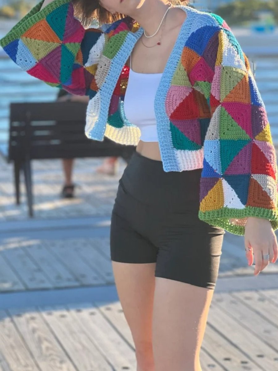 Crochet Geometry Kaleidoscope Cardigan