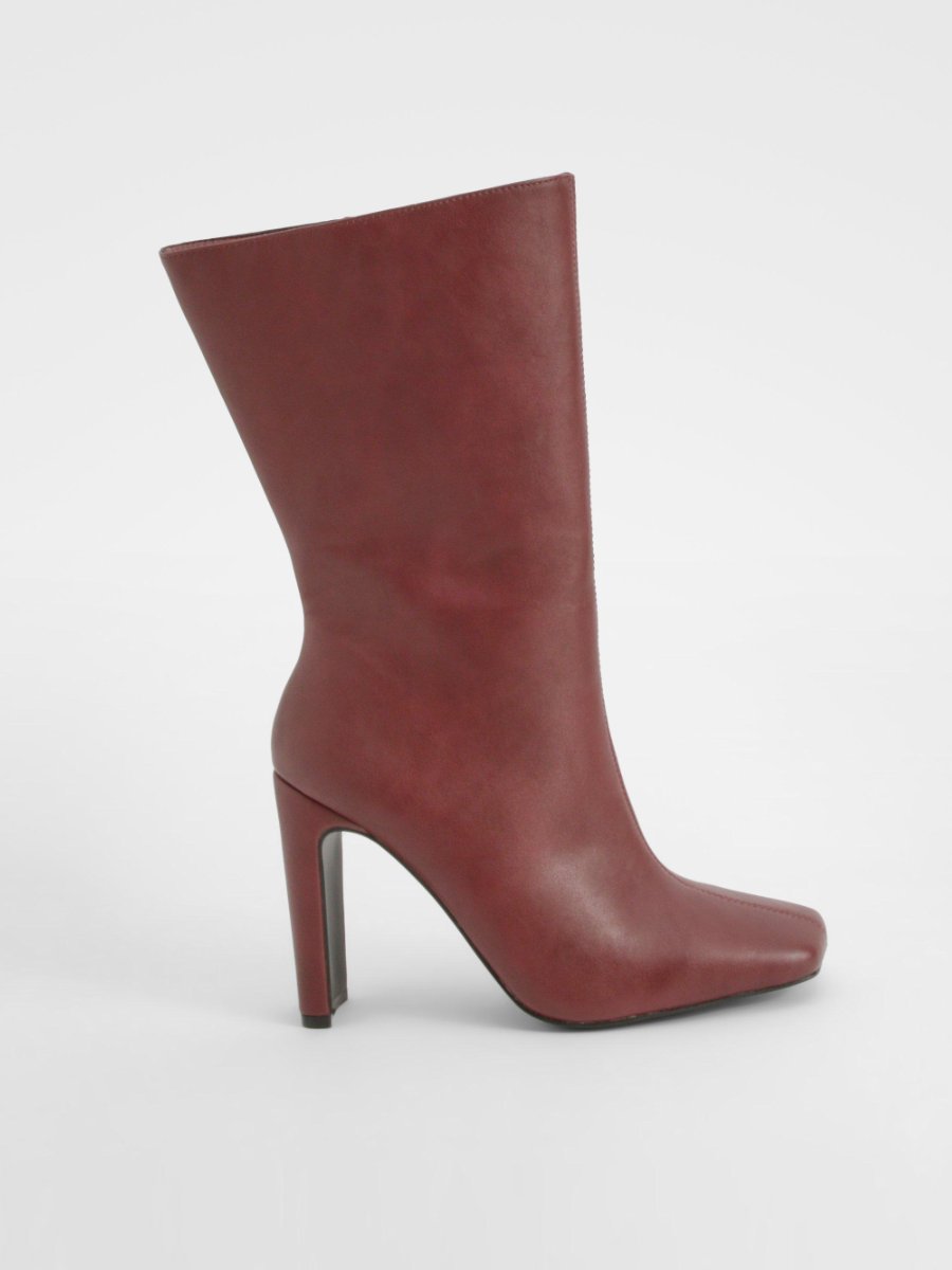 Wide Fit Square Toe Heeled Boots