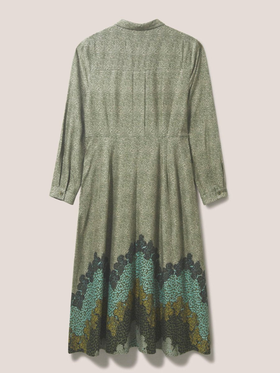 Green Multi Midi Shirt Dress