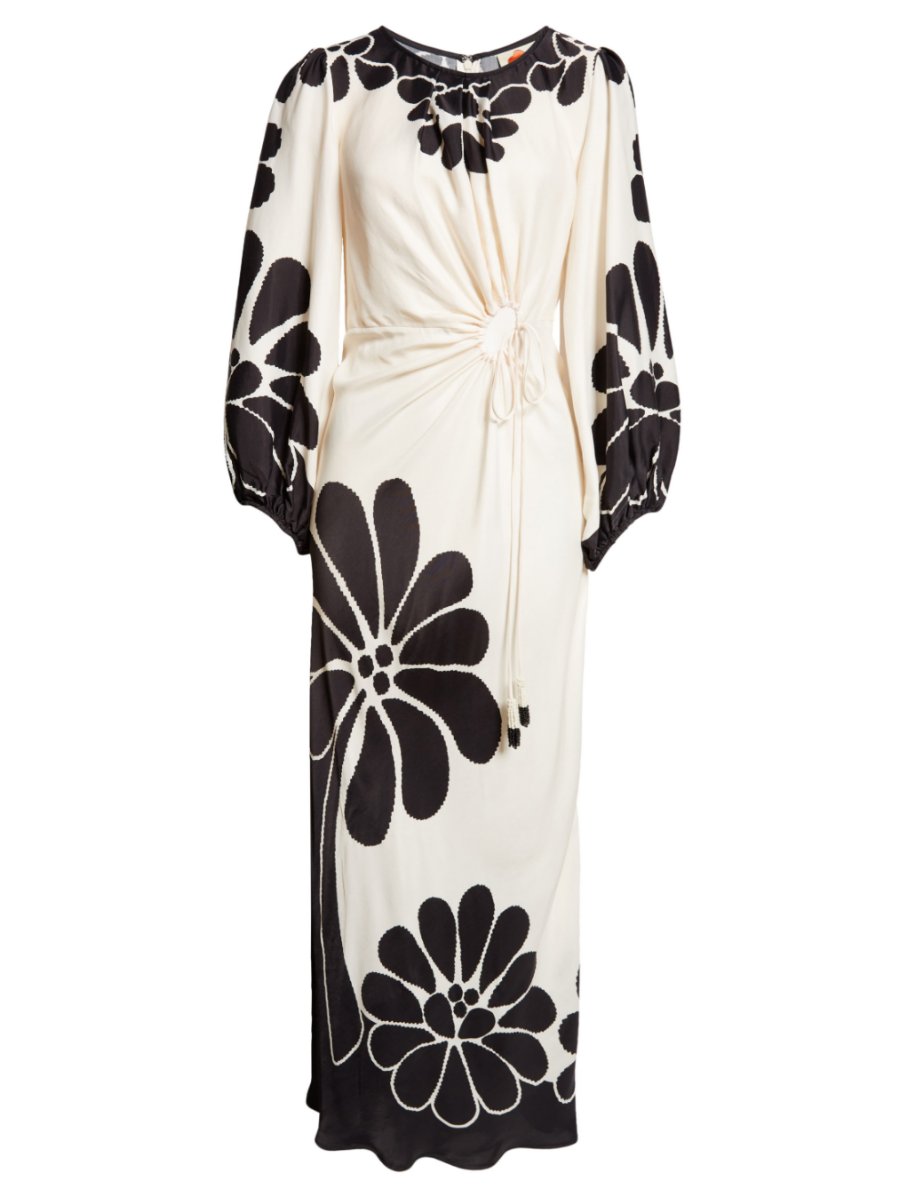 Cutout Long Sleeve Maxi Dress