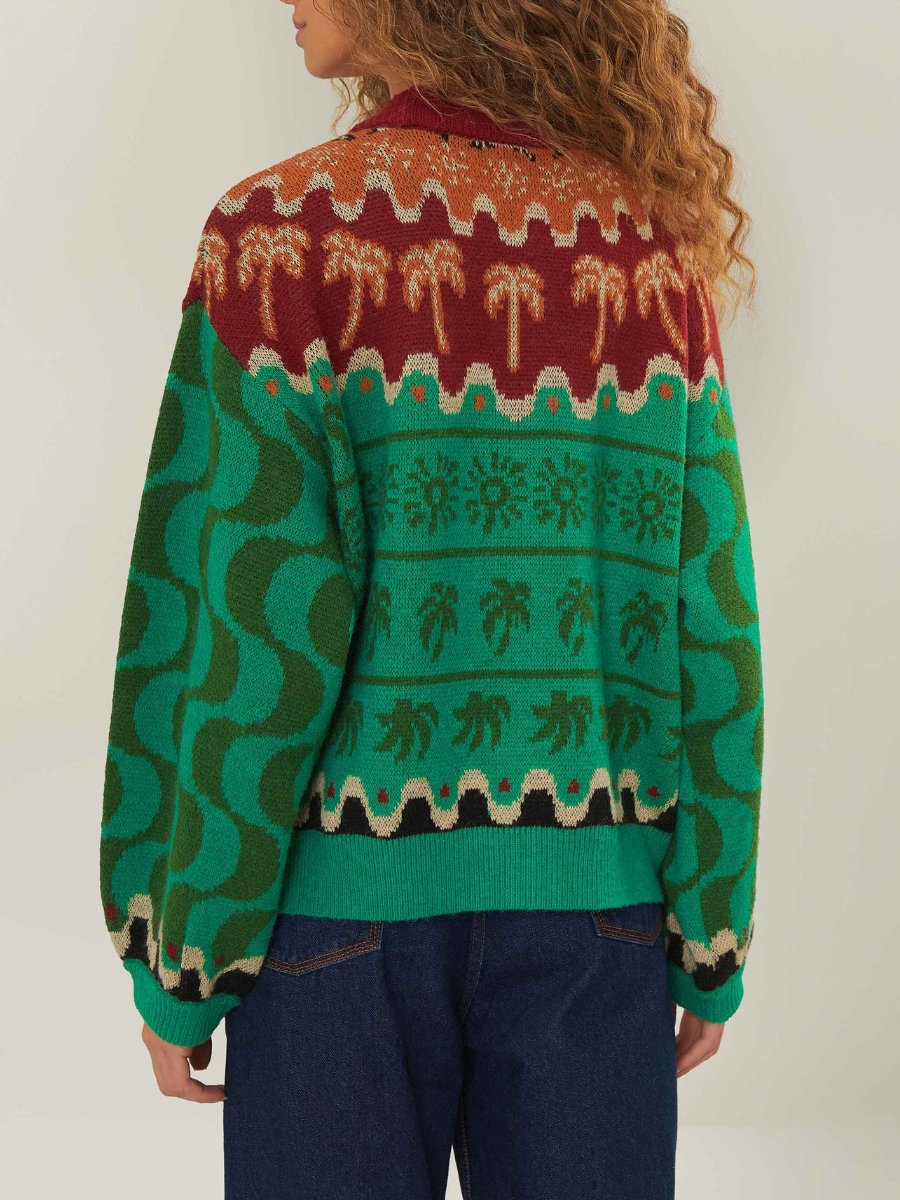 Green Toucans Knit Sweater