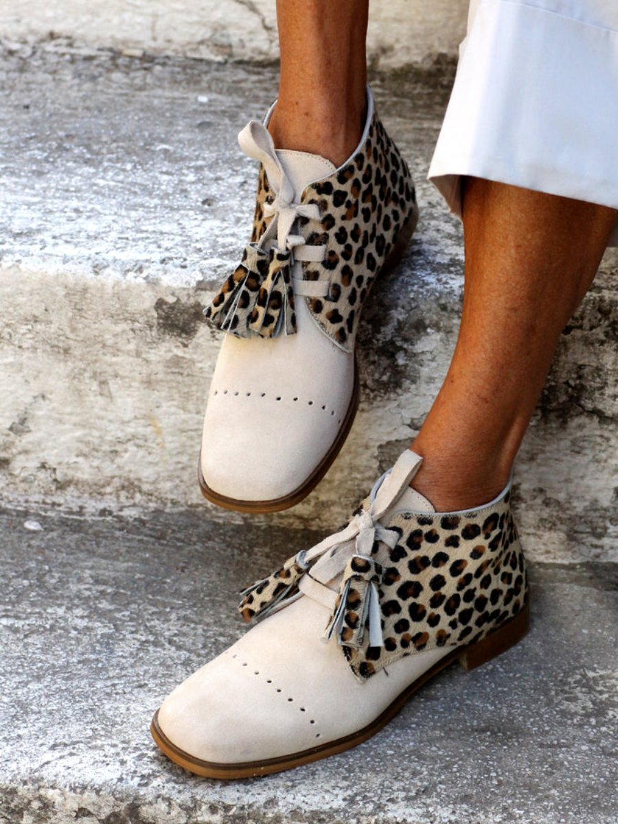 Bold Leopard Creme Boots