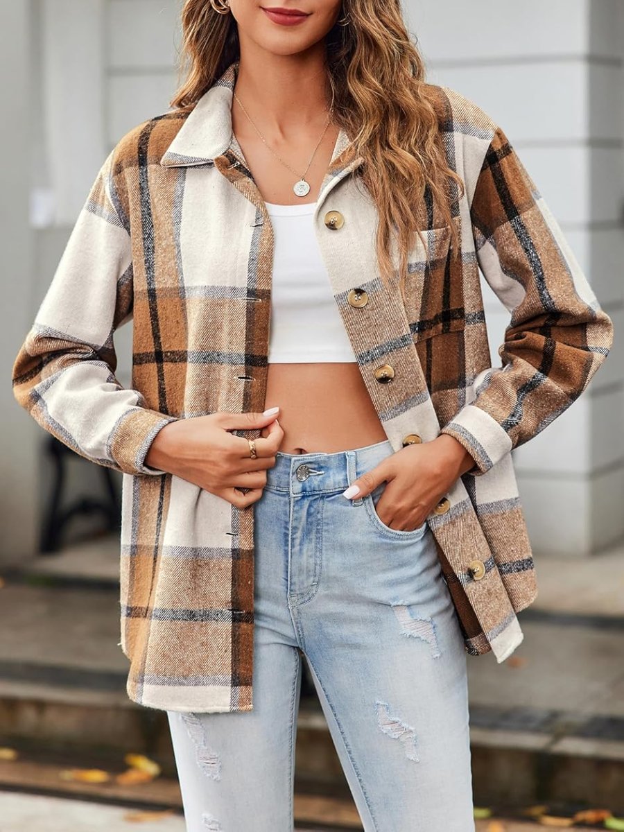 Plaid Flannel Shacket Jacket