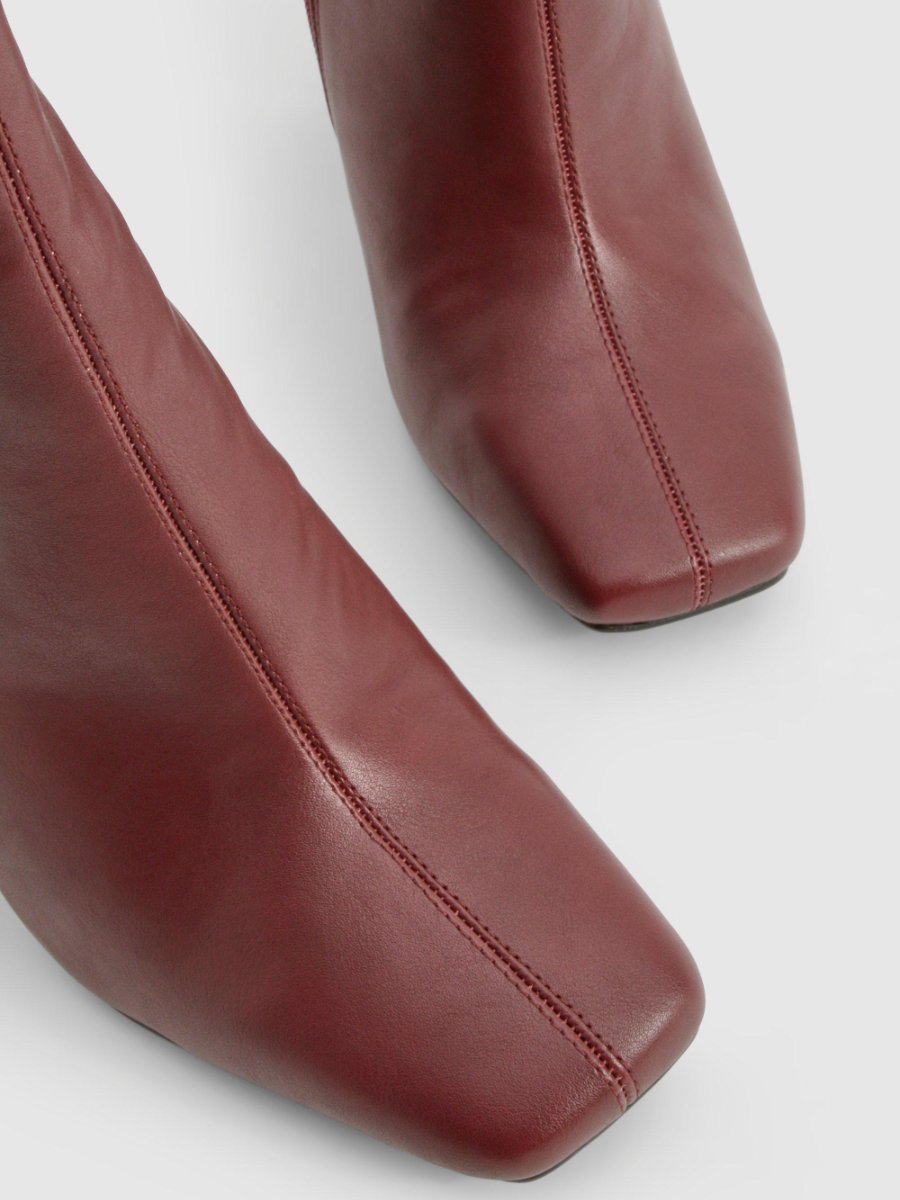 Wide Fit Square Toe Heeled Boots