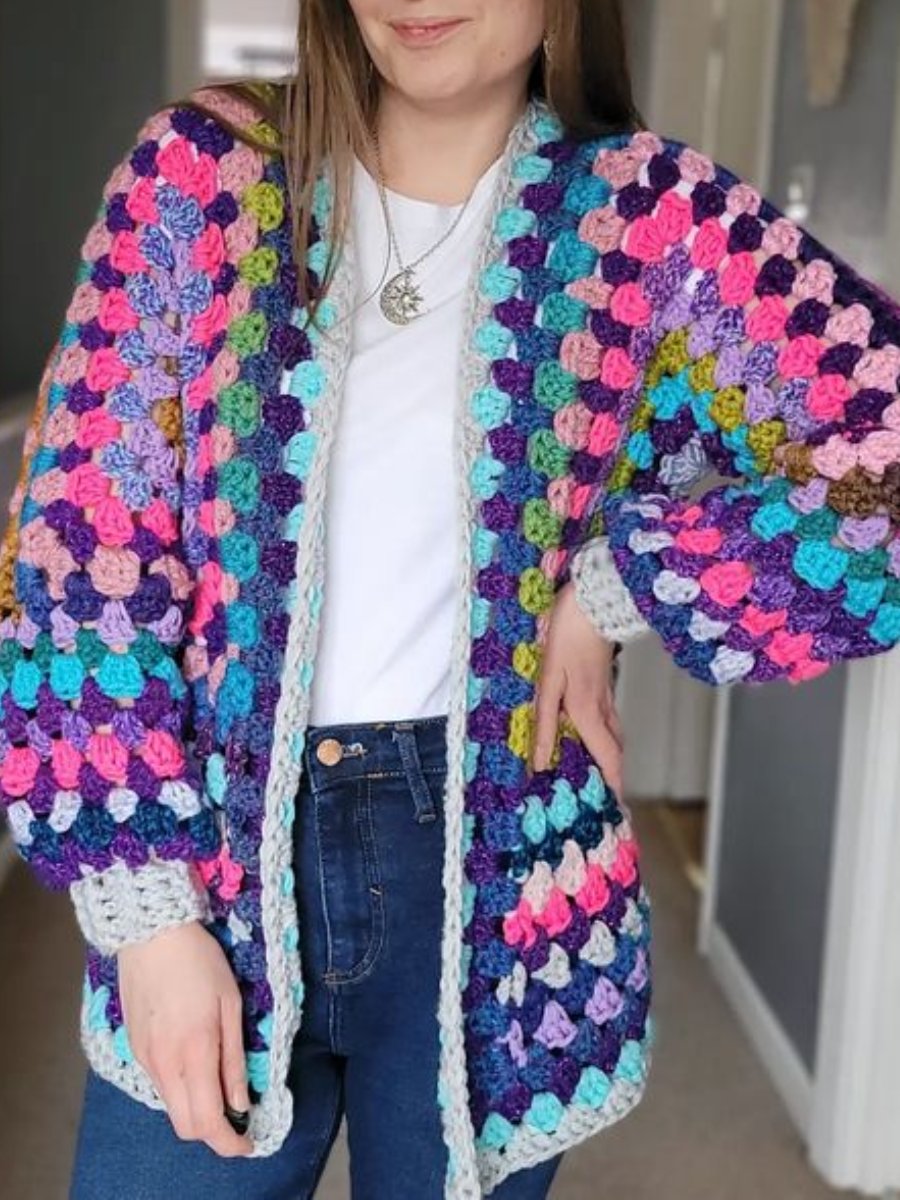 Colourful Scrappy Cardigan