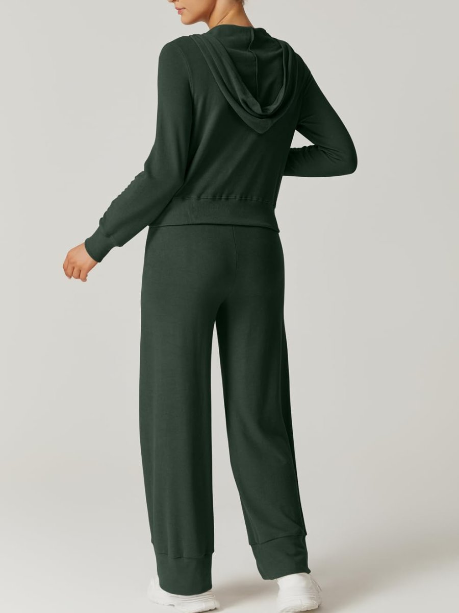 Long Sleeve Full-Zip Hoodie With Pants